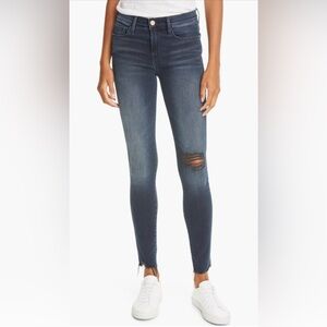 Frame Denim Skinny Jeans (Dawn Chew Rips)